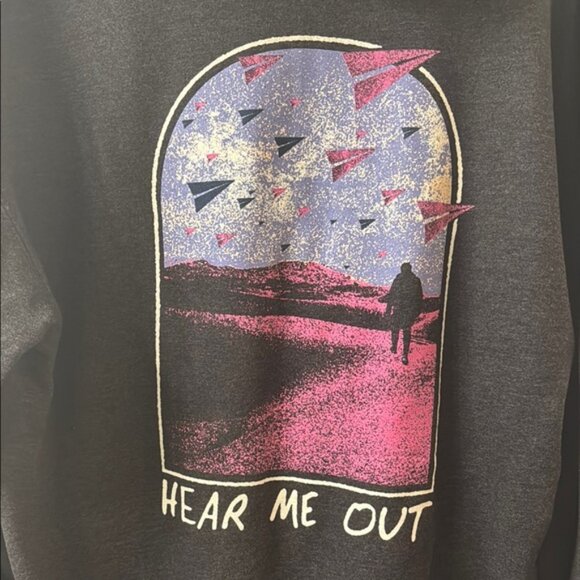 Hunter Hayes Hear Me Out Dark Gray Graphic Hoodie in Size Large - Picture 5 of 8